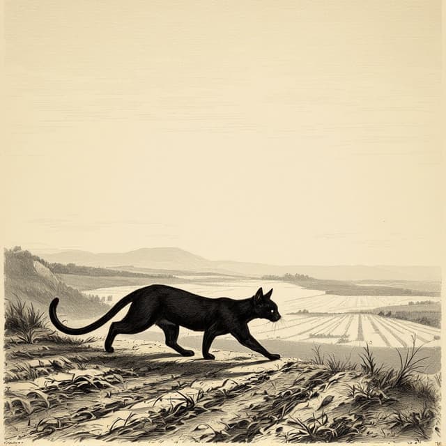 Planche naturaliste illustrant Bête de Buchan, dessinée d'après les descriptions de témoins
