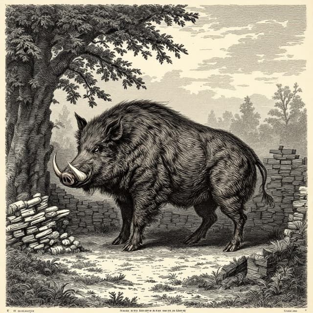 Naturalist plate illustrating Beast of Dean, drawn from witness descriptions