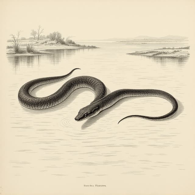 Naturalist plate illustrating Chessie, drawn from witness descriptions