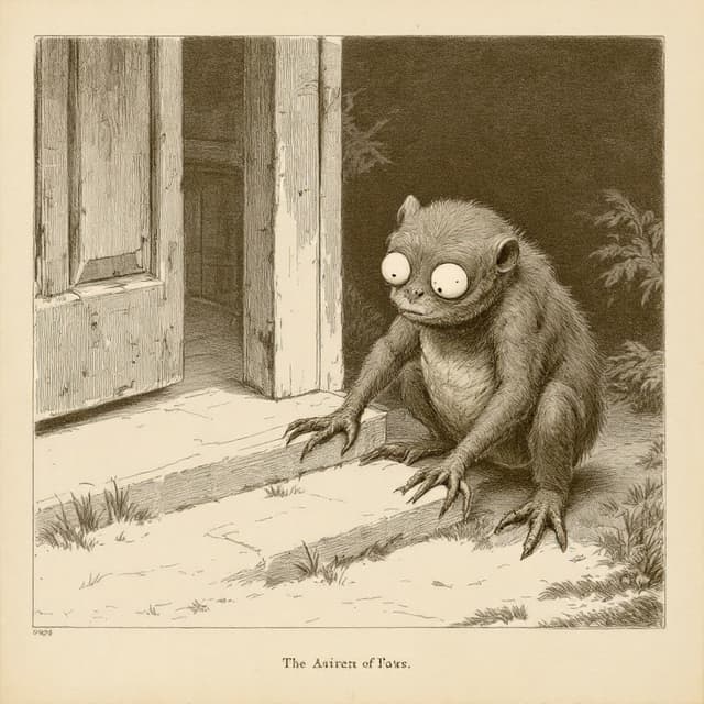 Planche naturaliste illustrant Horreur d'Enfield, dessinée d'après les descriptions de témoins