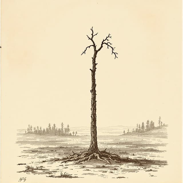 Naturalist plate illustrating Hidebehind, drawn from witness descriptions