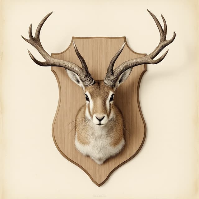 Planche naturaliste illustrant Jackalope, dessinée d'après les descriptions de témoins