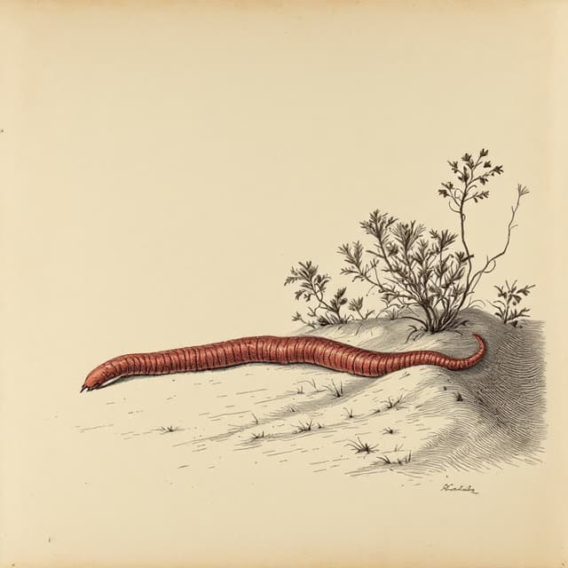 Naturalist plate illustrating Olgoi-Khorkhoi, drawn from witness descriptions