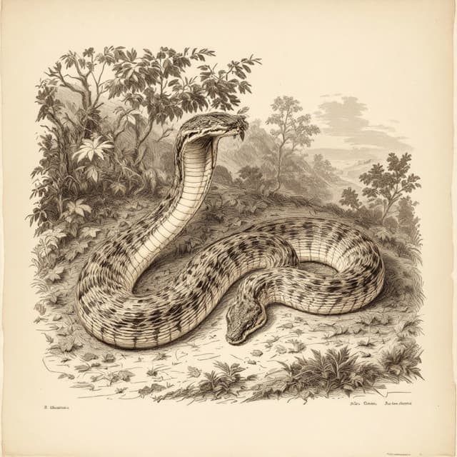 Planche naturaliste illustrant Tsuchinoko, dessinée d'après les descriptions de témoins